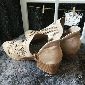 Ankle cut out booties